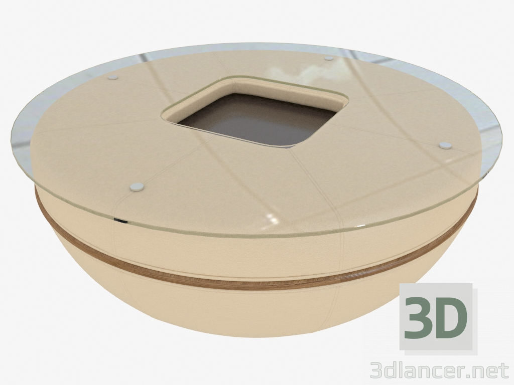 3d model Mesita con tapicería en piel. - vista previa