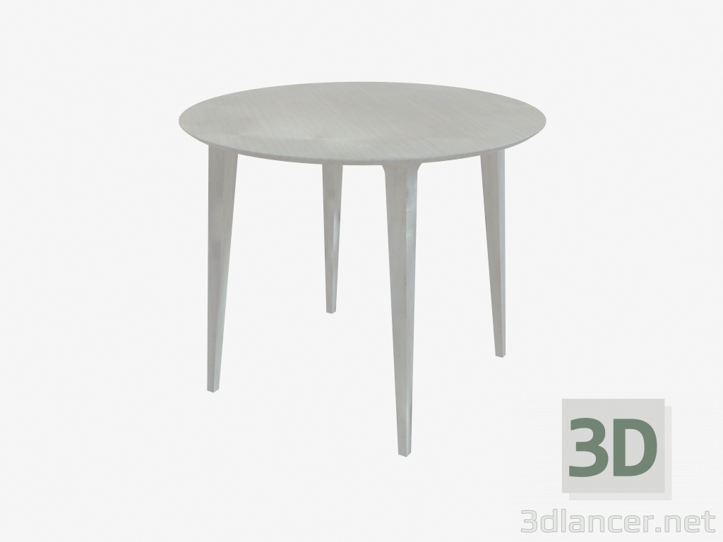 3d model Round dining table (white stained ash D90) - preview