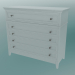 3d model Chest of drawers with legs (White) - preview