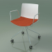 3d model Chair 0457 (4 castors, with armrests, with a pillow on the seat, polypropylene PO00101) - preview