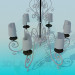 Modelo 3d Candelabro com pinturas de teto em forma de espiral - preview