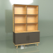 3d model Shelving unit Woodi (dark brown) - preview