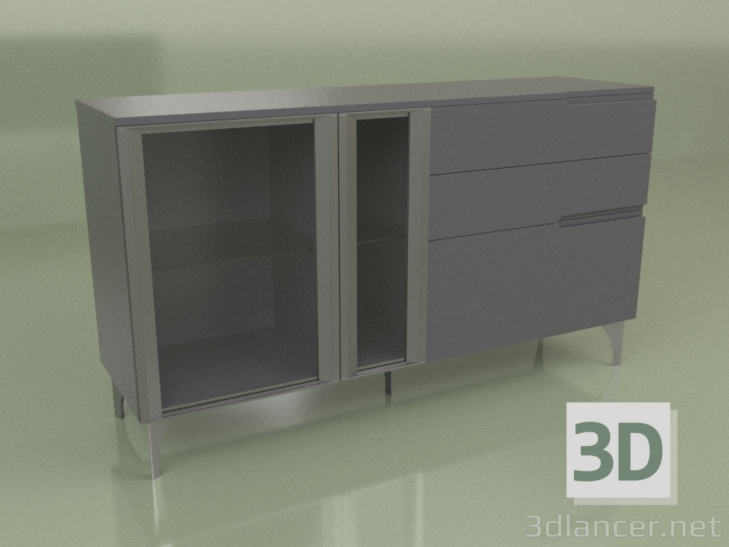 3d model Cajonera GL 230 (Antracita) - vista previa