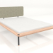 3d model Double bed Fina with fabric headboard 140X200 - preview