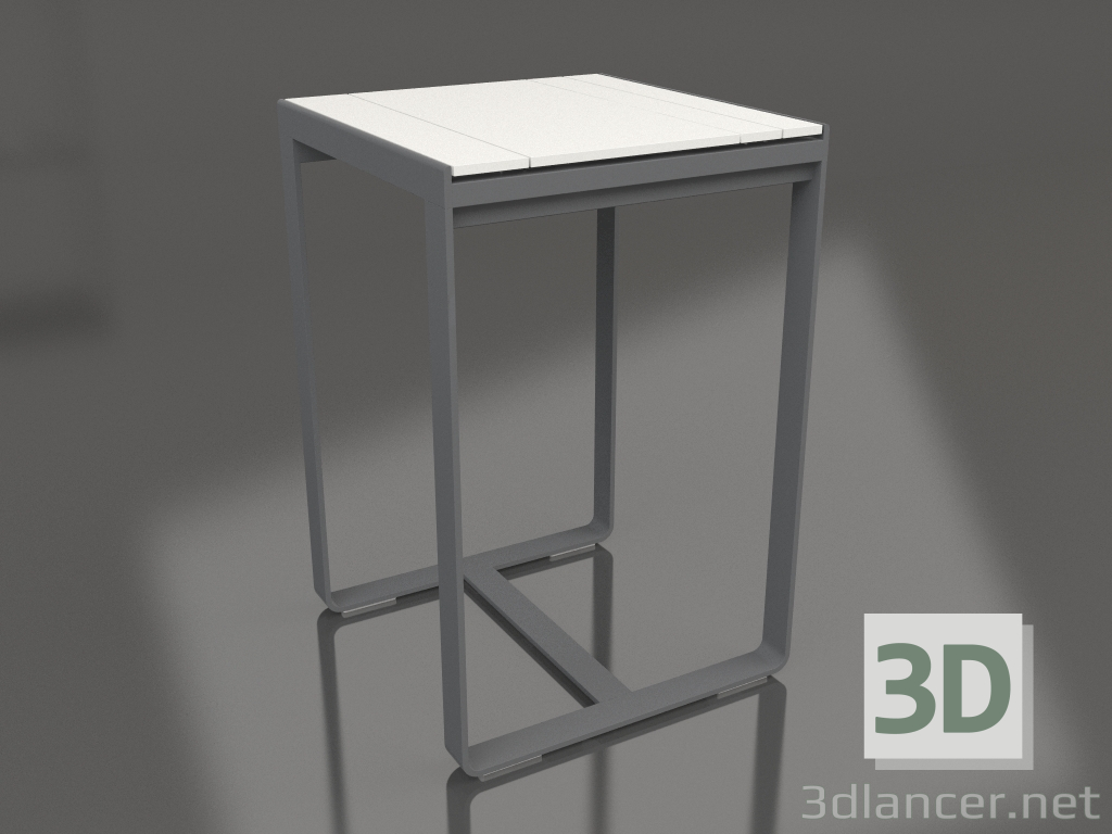 3D modeli Bar masası 70 (Beyaz polietilen, Antrasit) - önizleme