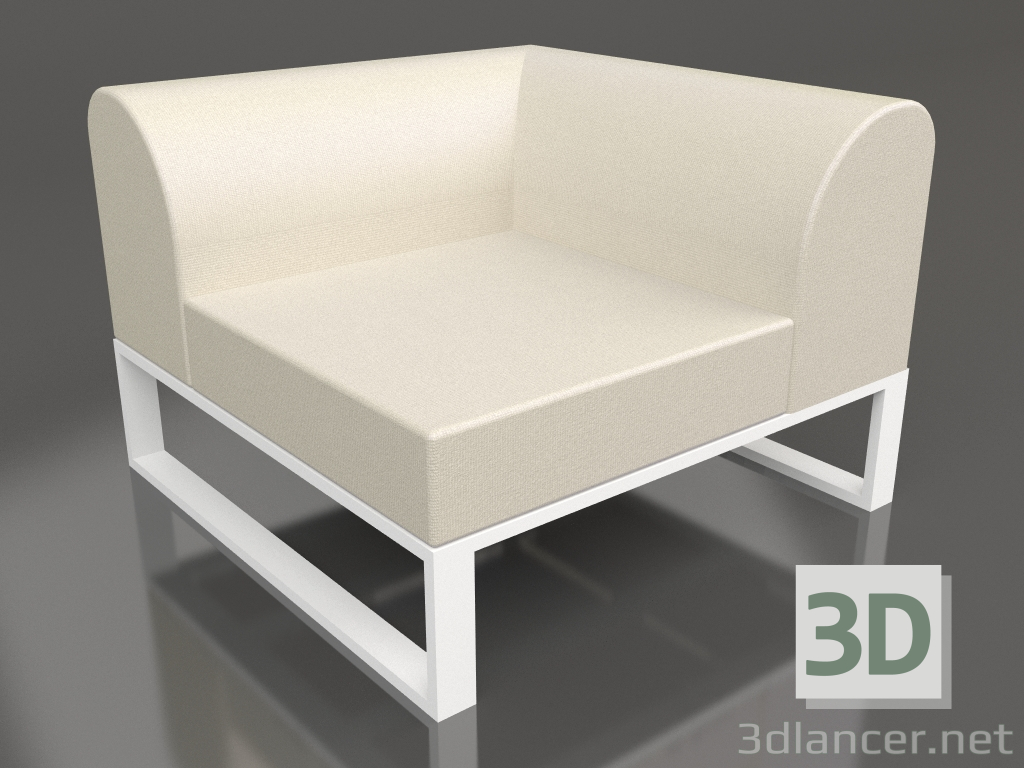 modello 3D Modulo angolare destro (Bianco) - anteprima