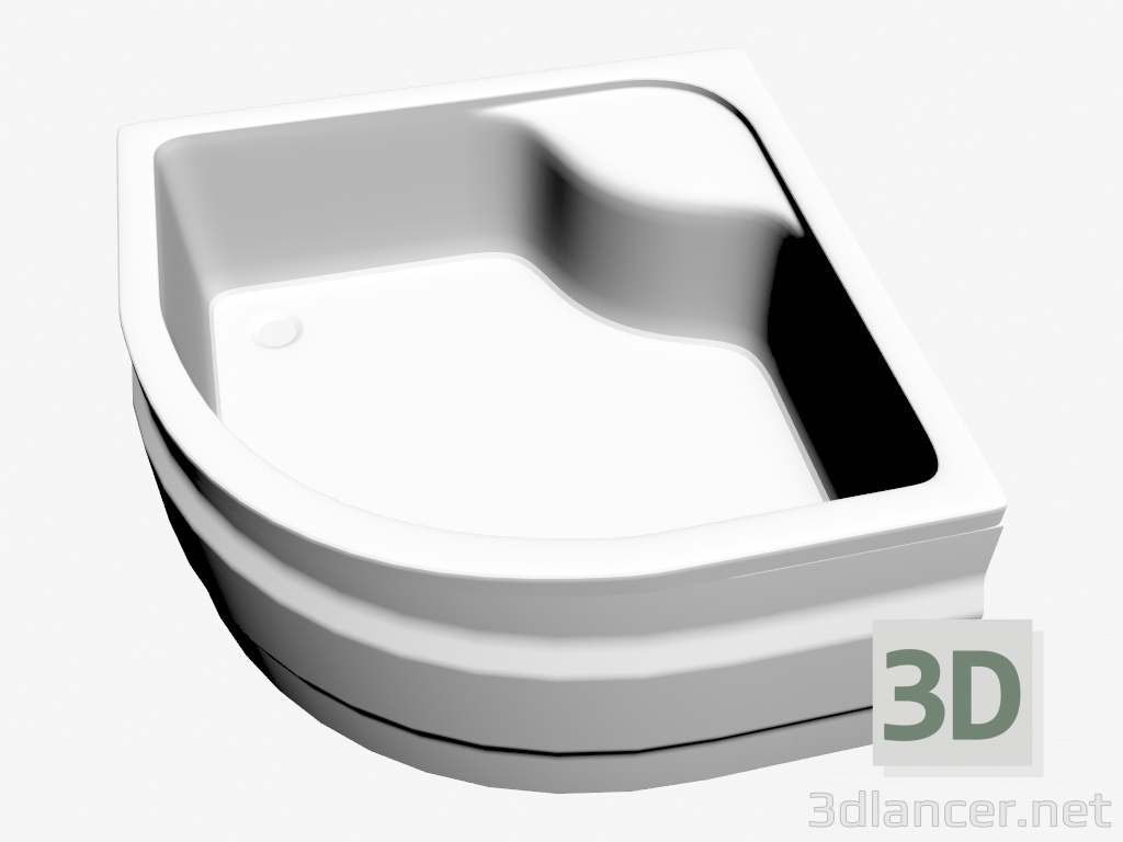 3d model Palet semicircular de 80 cm (KTD 042B) con panel (KTD 042O) Profundo - vista previa