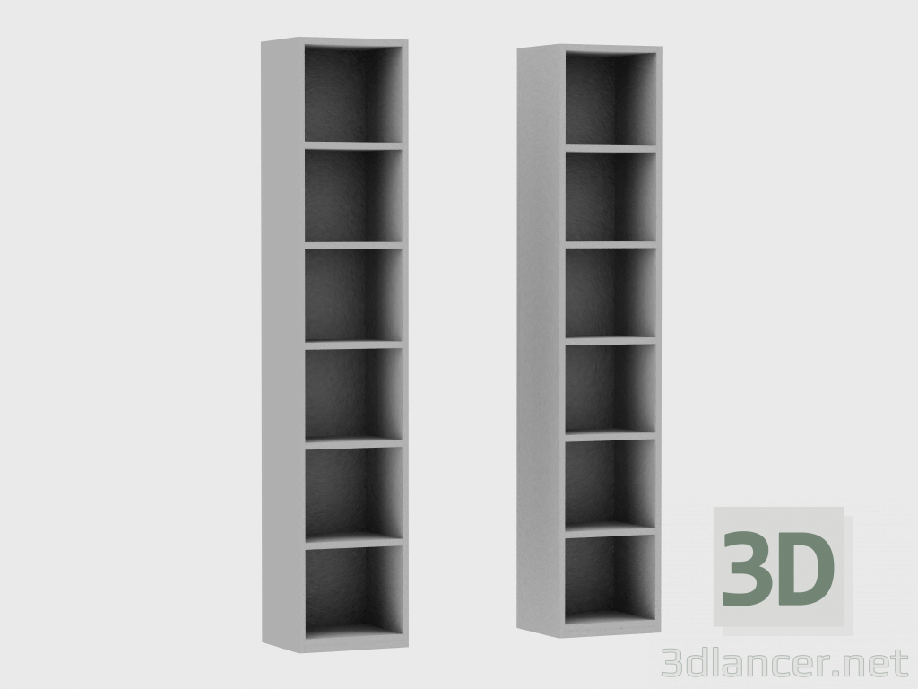 modello 3D Elementi del sistema modulare IANUS MIDDLE WITH BACK (G230) - anteprima