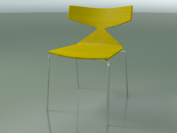 Silla apilable 3701 (4 patas de metal, amarillo, CRO)