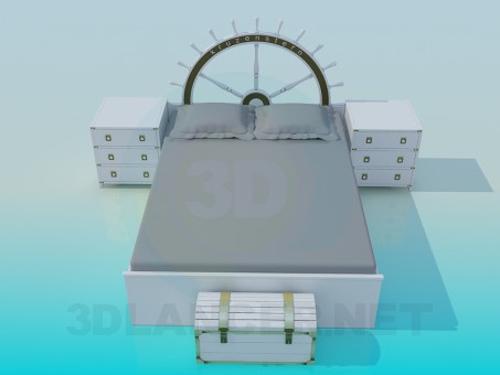 3d модель Кровать – превью