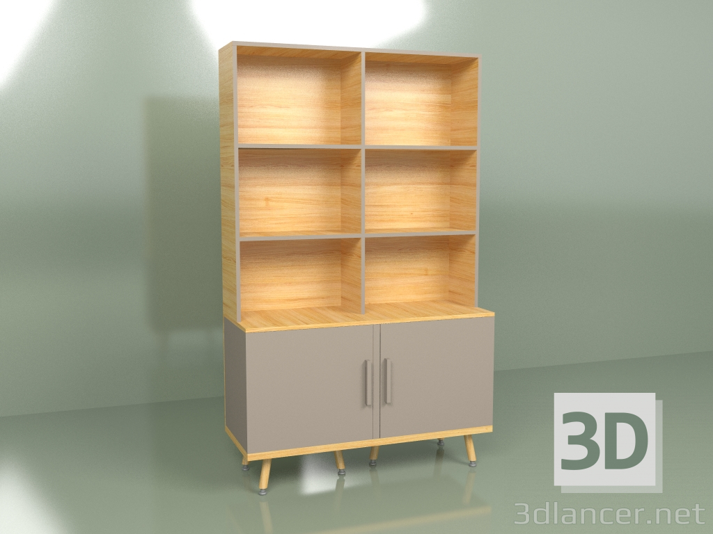 Modelo 3d Rack Woodi (café) - preview