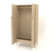 modèle 3D Armoire à longues poignées W 01 (ouverte, 1000x450x2000, bois blanc) - preview