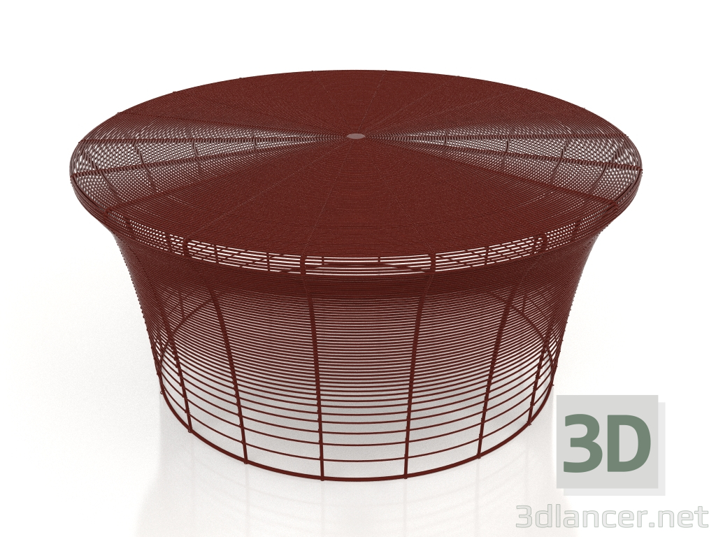 modello 3D Tavolino basso (Rosso vino) - anteprima