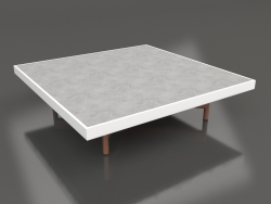 Table basse carrée (Blanc, DEKTON Kreta)