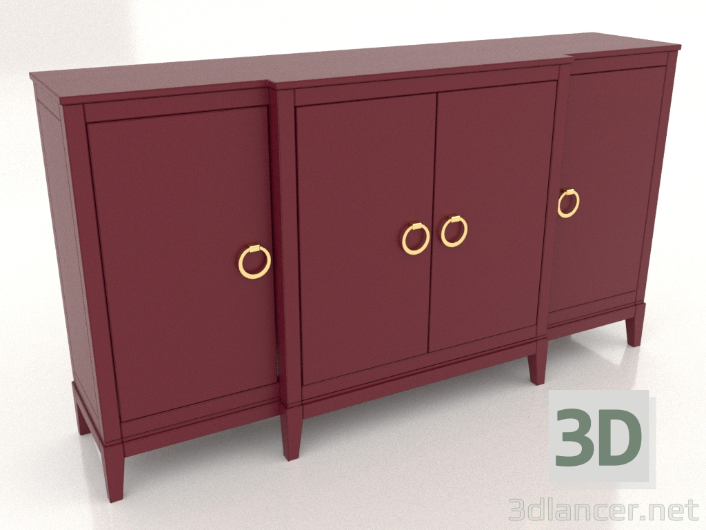 3d model Chest of drawers (RAL 3032, option 1) - preview