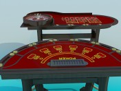 Ruleta y mesa de poker