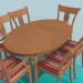 3d model Table and chairs included - preview