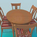 3d model Table and chairs included - preview