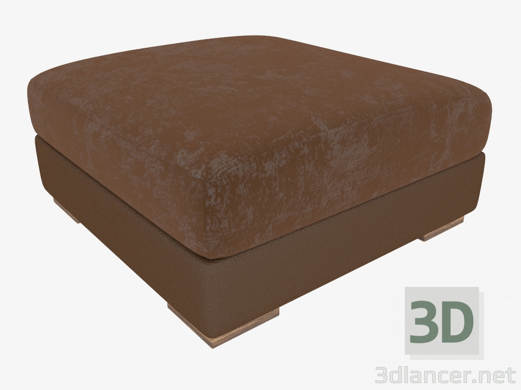 3d model Taburete acolchado acolchado - vista previa