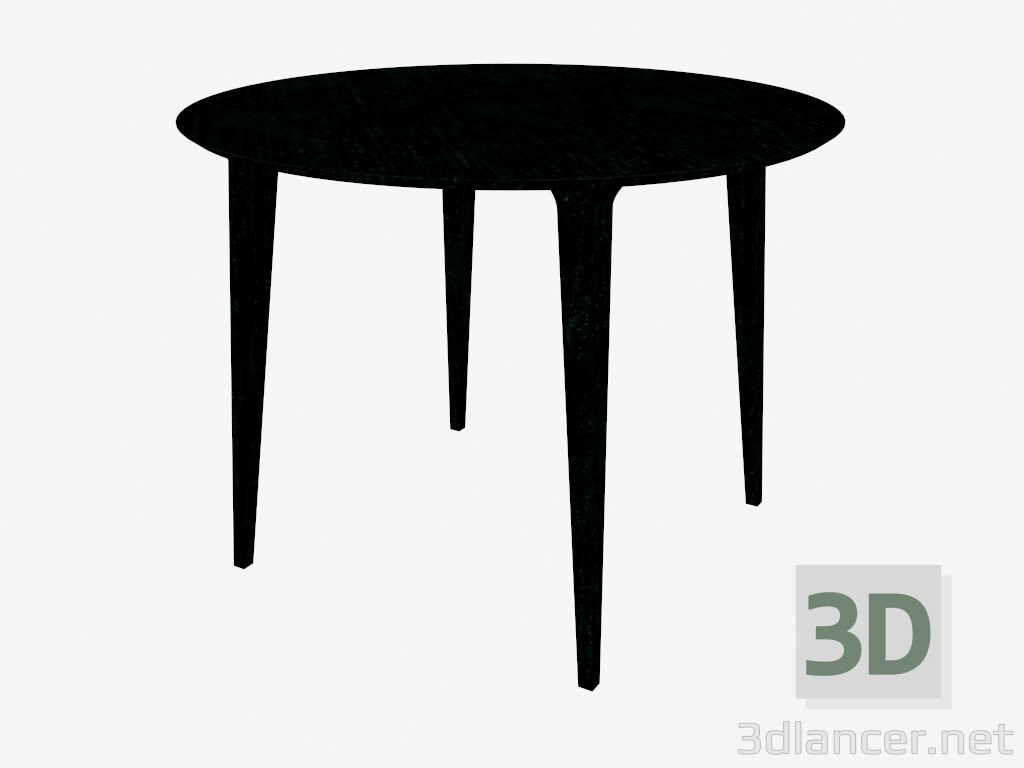 3d model Dining table round (black stained ash D100) - preview