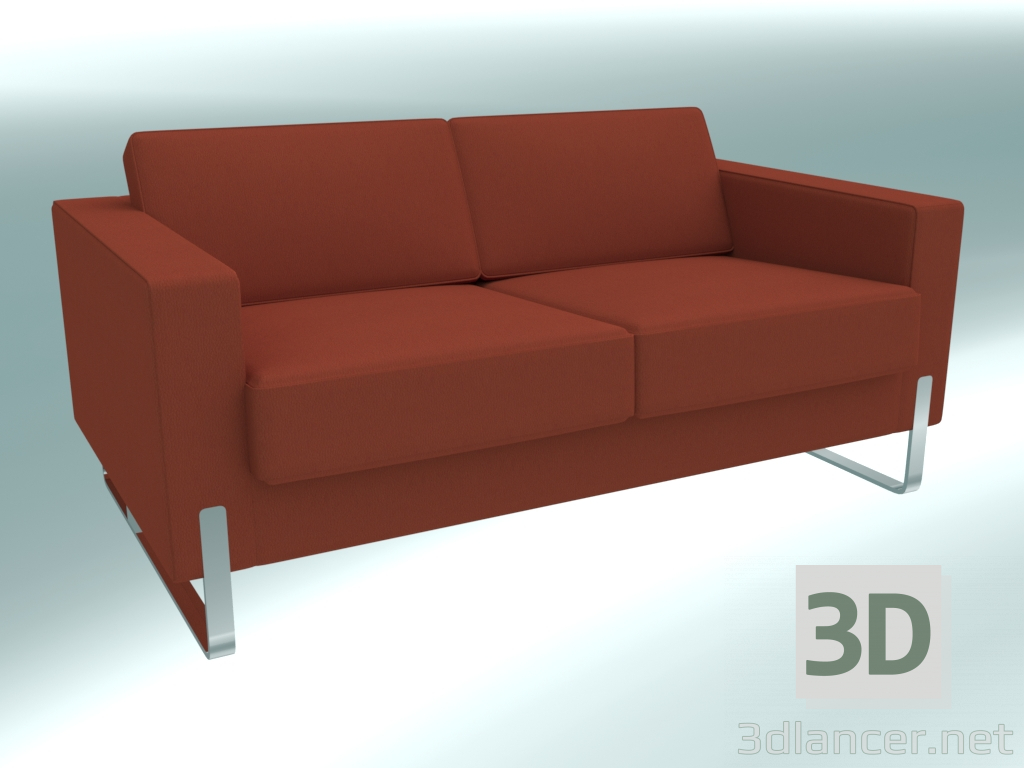 3d model Sofá doble (20V) - vista previa