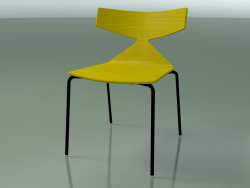 Silla apilable 3701 (4 patas de metal, amarillo, V39)