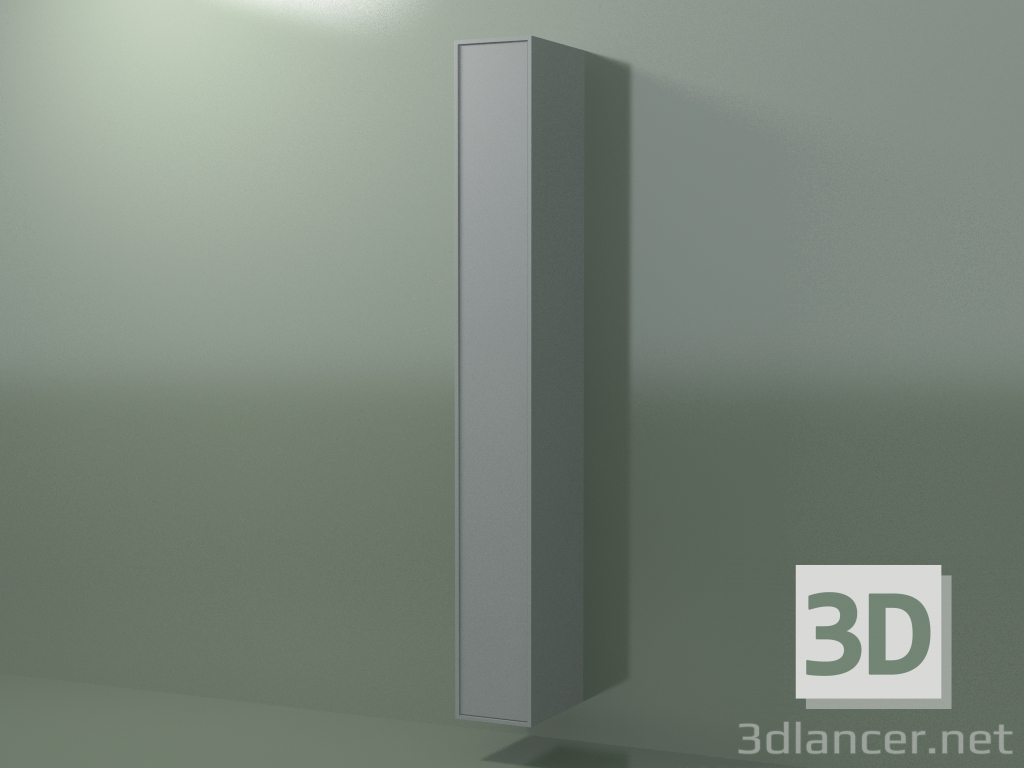 Modelo 3d Armário de parede com 1 porta (8BUAFDD01, 8BUAFDS01, Cinza prateado C35, L 24, P 36, H 192 cm) - preview