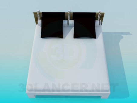 3D Modell Bett - Vorschau