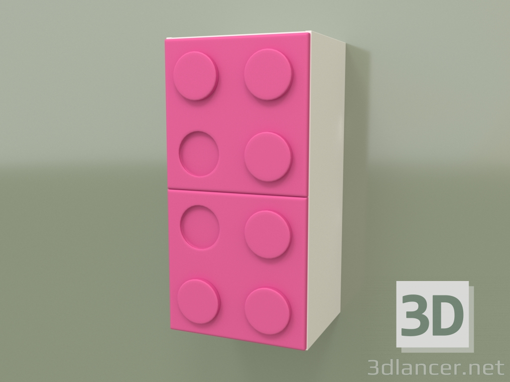 3d model Estante de pared vertical (rosa) - vista previa