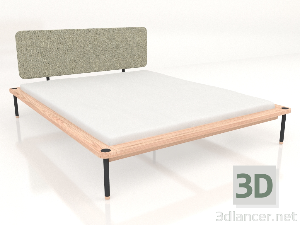 3D modeli Çift Kişilik Yatak Fina Kumaş Başlıklı 160X200 - önizleme