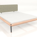 Modelo 3d Cama de casal Fina com cabeceira em tecido 160X200 - preview