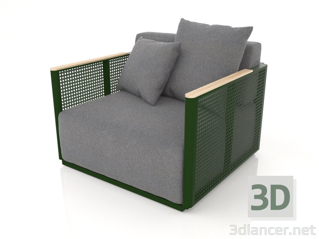 3d model Armchair (Bottle green) - preview