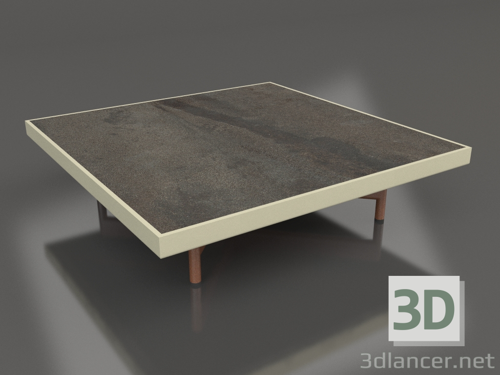 3d model Mesa de centro cuadrada (Oro, DEKTON Radium) - vista previa