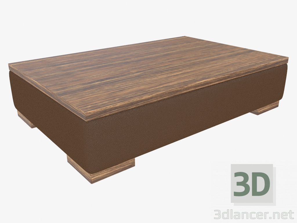 Modelo 3d Mesa de centro com estofamento de couro - preview