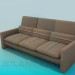 3D Modell Sofa mit Kissen - Vorschau