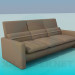 3D Modell Sofa mit Kissen - Vorschau