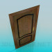 3d model Wooden door with a single handle - preview