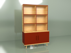 Shelving Woodi (burgundy)