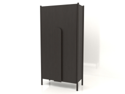 Garderobe mit langen Griffen W 01 (1000x450x2000, Holzbraun dunkel)