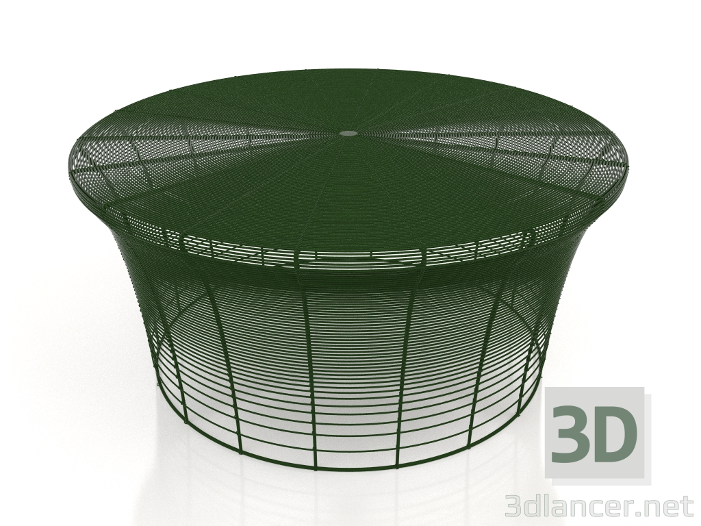 Modelo 3d Mesa de centro baixa (verde garrafa) - preview