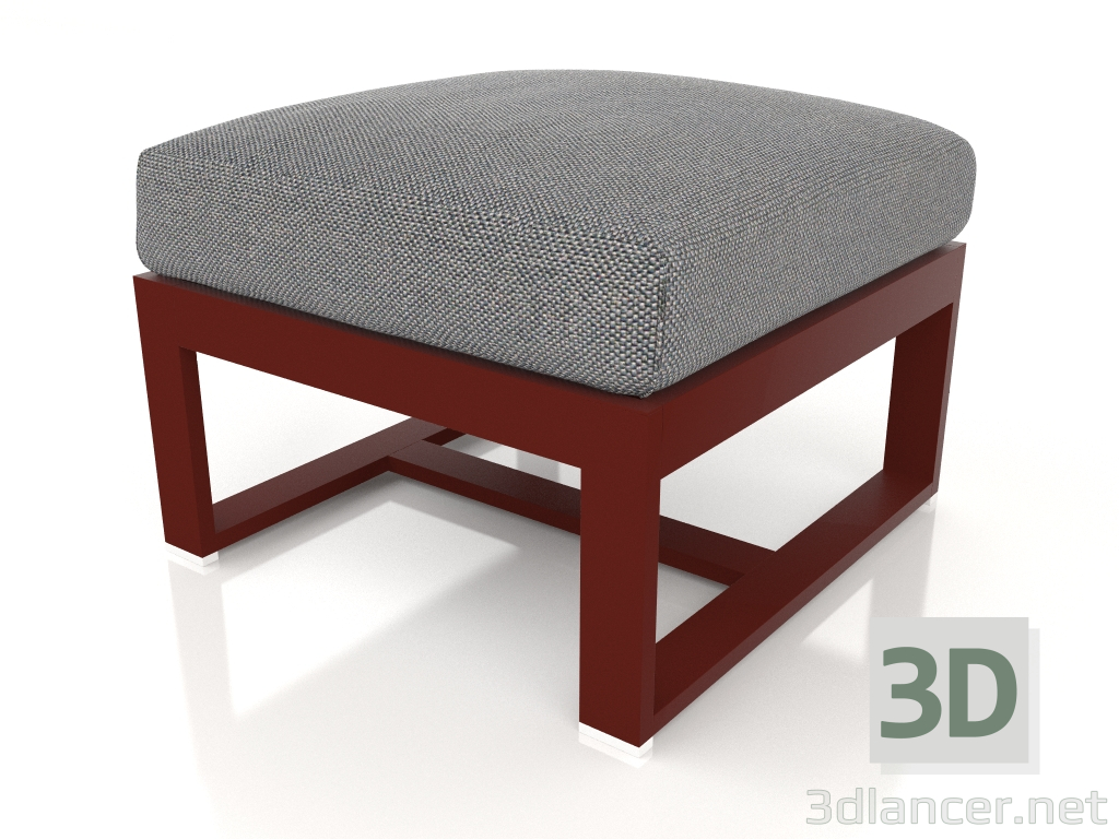 3d model Puf (rojo vino) - vista previa