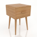 3d model Bedside table (natural oak) - preview