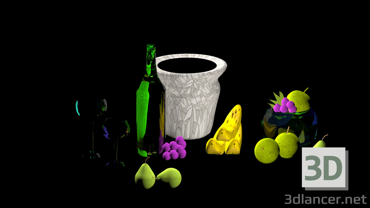 Modelo 3d bodegon - preview