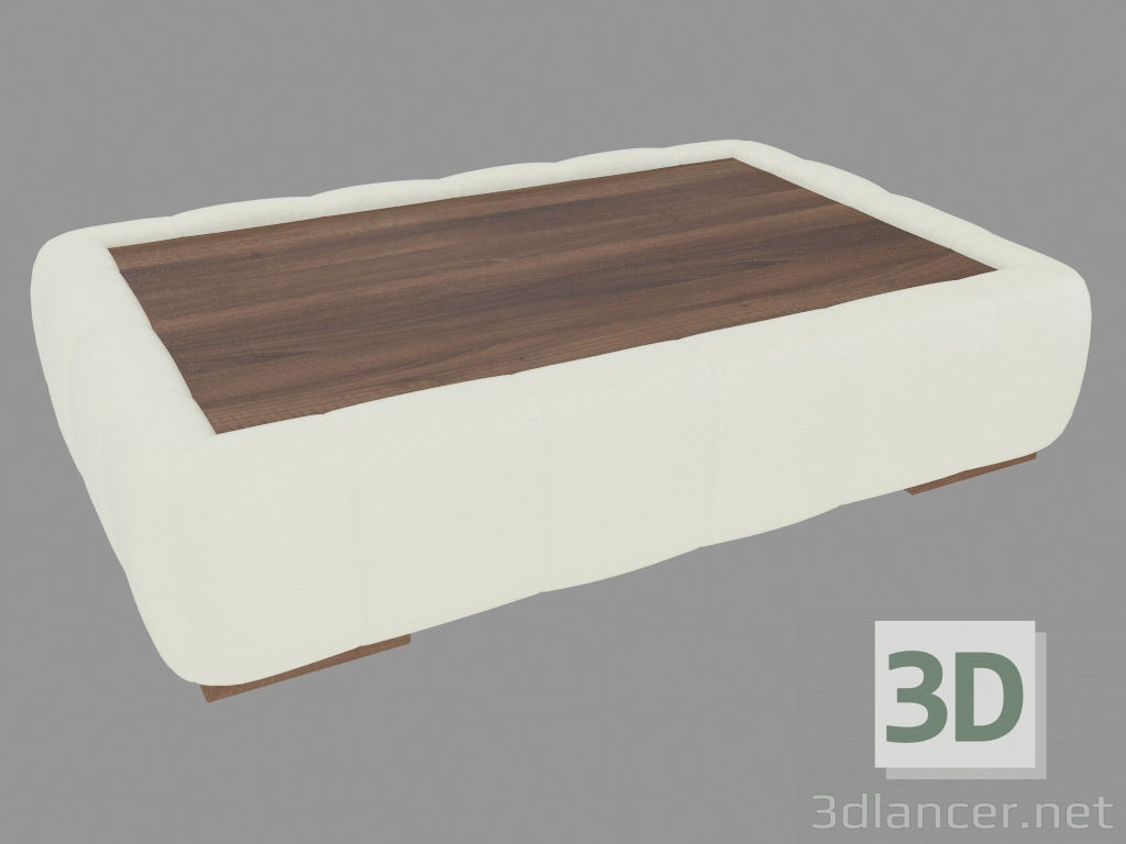 3d model Mesa de centro con tapicería de cuero (1200x280x800) - vista previa