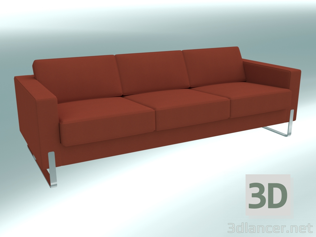 3d model Sofá triple (30V) - vista previa