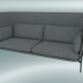 modèle 3D Sofa Sofa (LN7, 90x232 H 115cm, Jambes noires et chaudes, Hot Madison 724) - preview