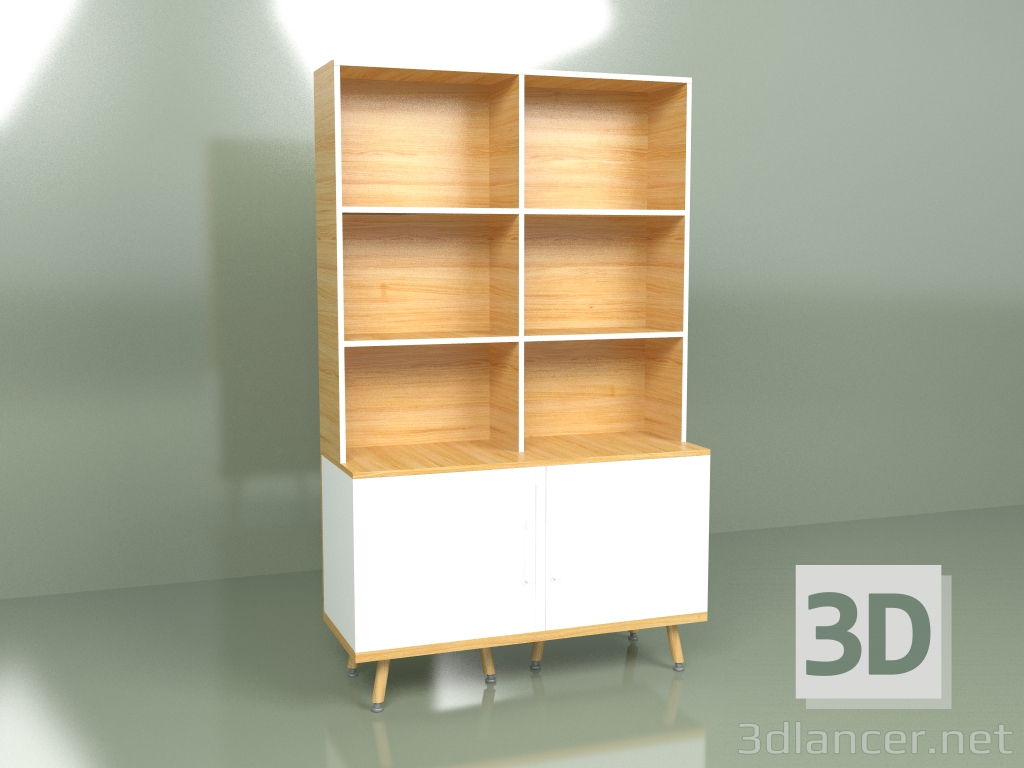 Modelo 3d Estantes Woodi (branco) - preview