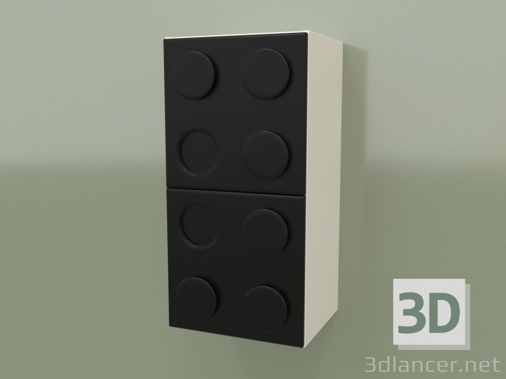 3d model Wall mounted vertical shelf (Black) - preview