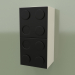 3d model Estante vertical montado en la pared (negro) - vista previa