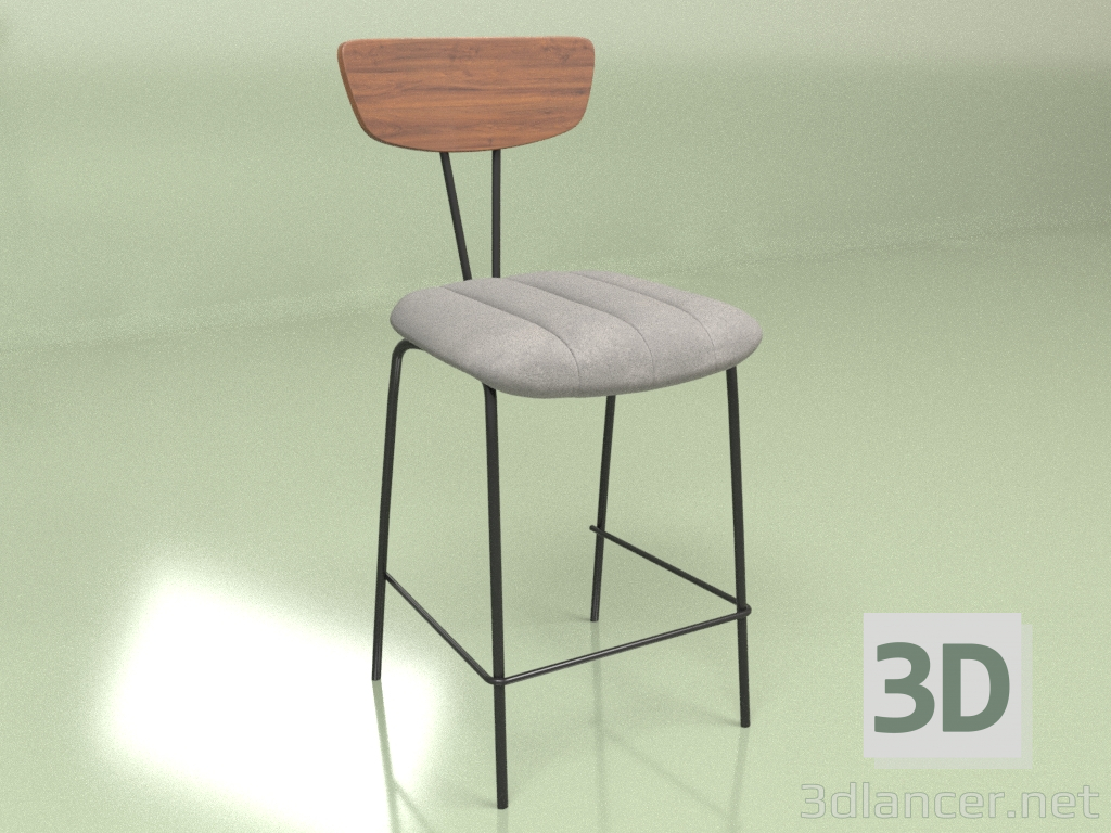 modello 3D Sedia semi-bar Apel - anteprima